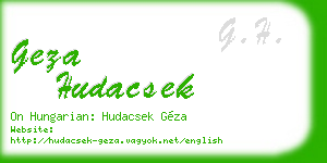 geza hudacsek business card